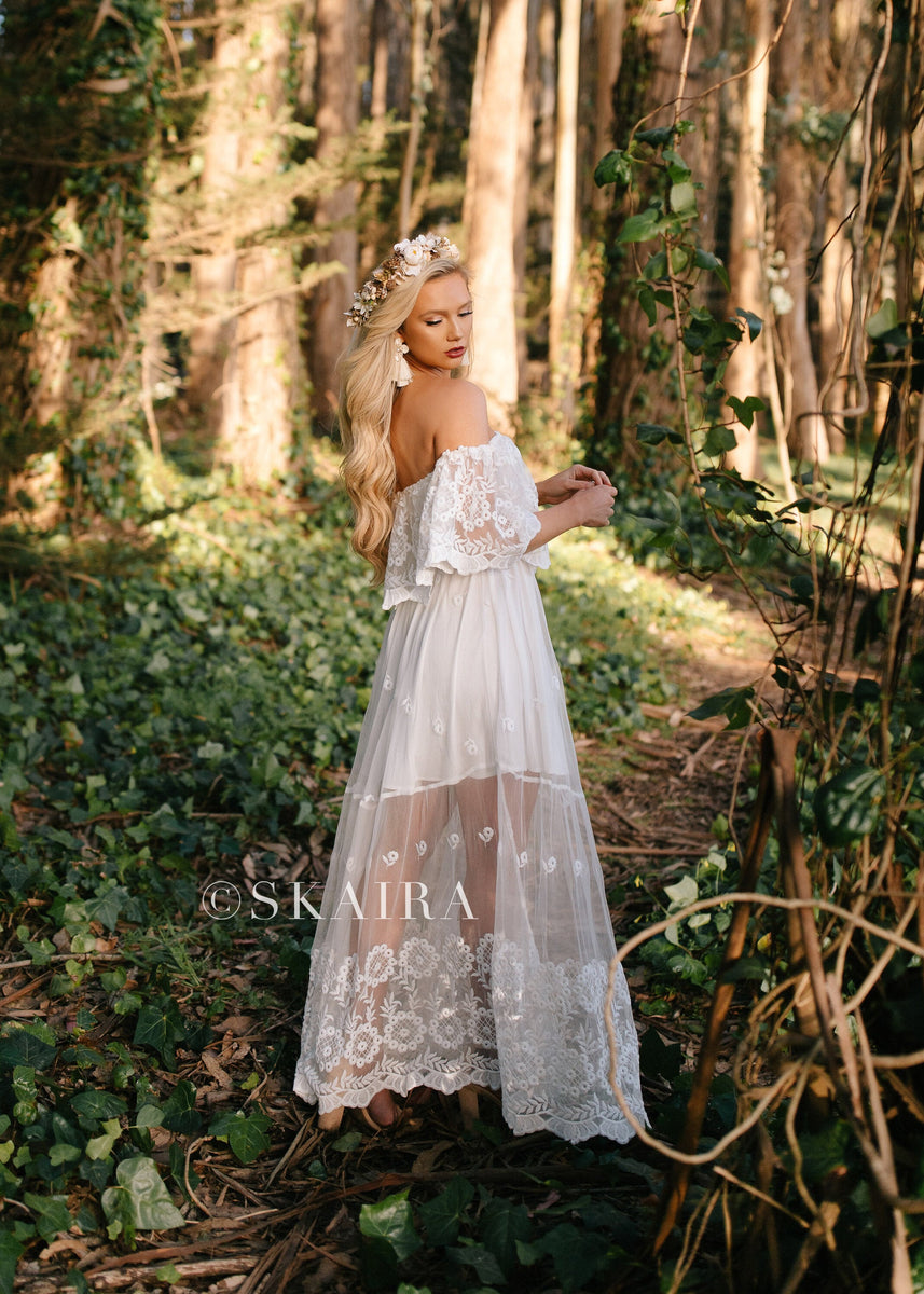 White Embroidered Lace Maxi Dress | ShopSkaira XS White Embroidered Lace Maxi Dress | ShopSkaira XS