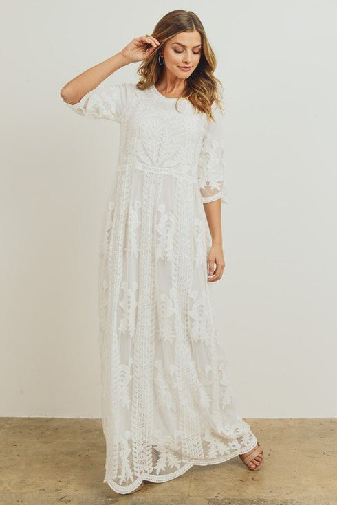 white lace maternity photoshoot dress White Sexy Two-piece Lace Maternity Photoshoot Beach Dress, White / S