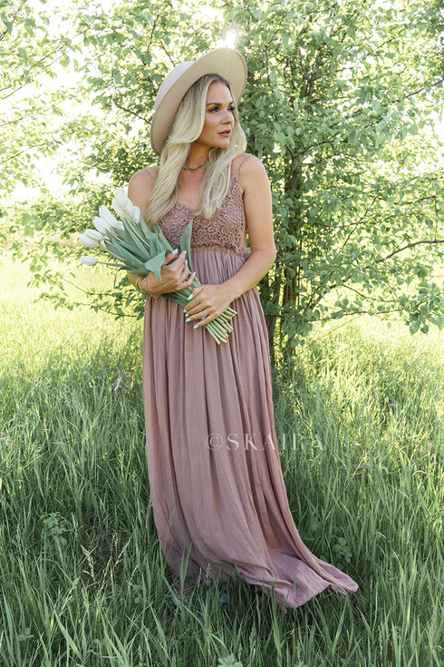 Mocha Crochet Top Maxi Open Back Backless Dress | ShopSkaira SKAIRA Mocha Crochet Top Maxi Open Back Backless Dress | ShopSkaira SKAIRA