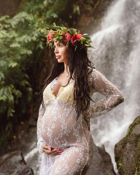 Milk Bath White Lace Maternity Dress | ShopSkaira SKAIRA Milk Bath White Lace Maternity Dress | ShopSkaira SKAIRA