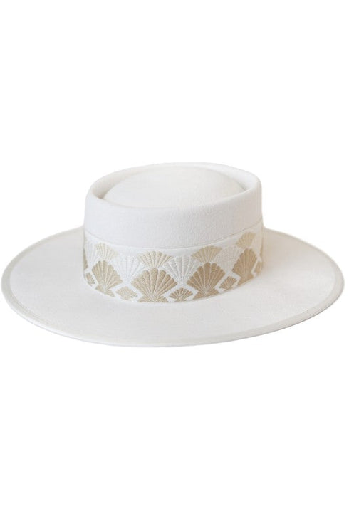 Hat With Shell White Boater Shell Hat | ShopSkaira – SKAIRA