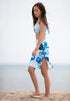 Floral Blue Crop Top And Skirt Set