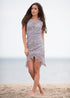 Crochet Lace Gray Mini Dress