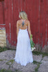 White Floral Mesh Lace Dress Maxi Long Evening Wedding Cocktail Prom Backless Open Back Lace Dress