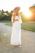 White Embroidered Lace Maxi Dress