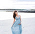 Sage Open Back Backless Boho Maternity Pregnancy Dress For Photoshoot