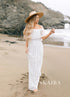 White Lace Maxi Off Shoulder Boho Bohemian Photoshoot Wedding Beach Dress