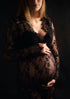 Black Lace Maternity Pregnancy Dress For Photoshoot Milk Bath Dress